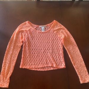 Orange Long Sleeve Top